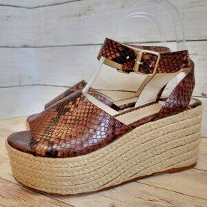 Zara platform wedge sandal  size 5